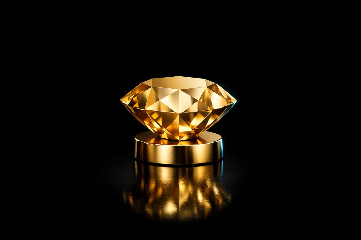 Faceted gold gemstone on a pedestal, representing business valuation for owner-led Australian businesses