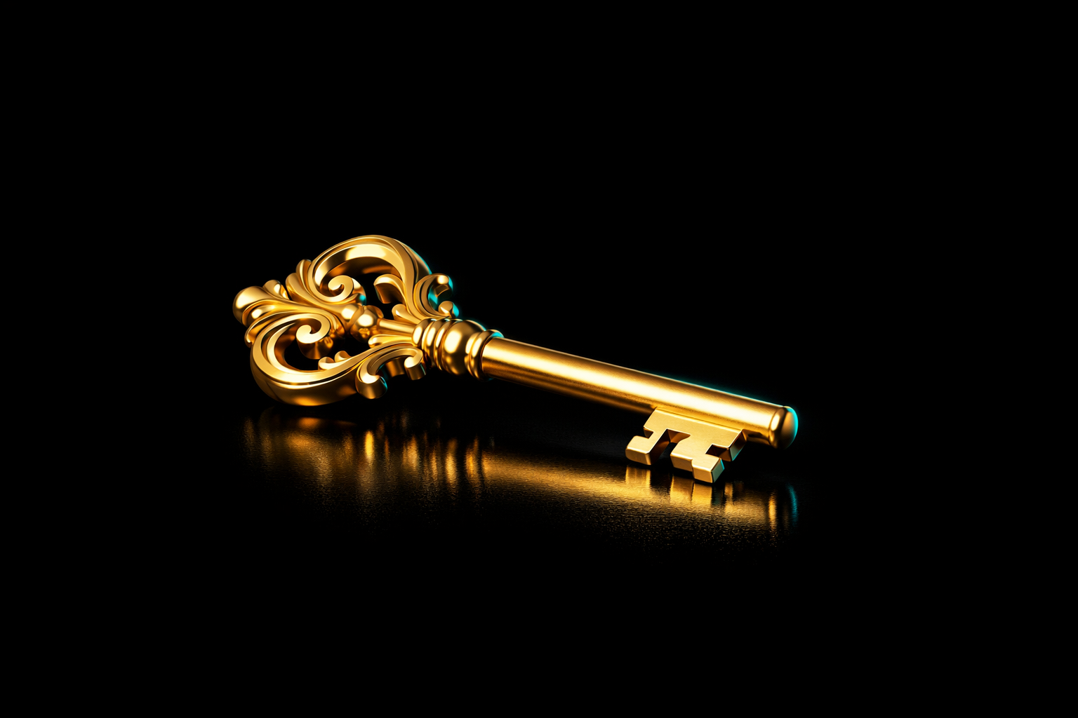 Ornate gold key, representing exit readiness and preparing a business for sale