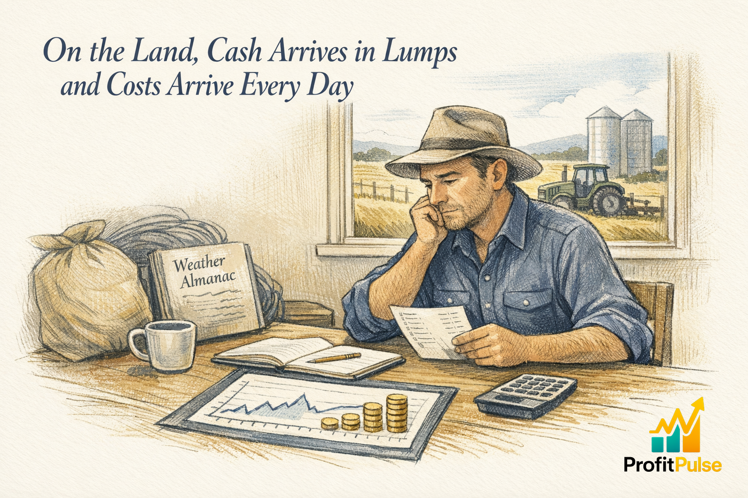 On the Farm Land, Cash Arrives in Lumps and Costs Arrive Every Day