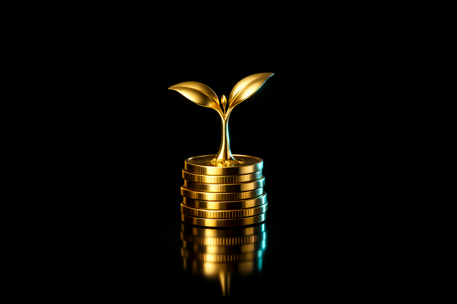 How to prepare your business for a capital raise 1 Gold seedling growing from a stack of coins, representing preparing your business for a capital raise