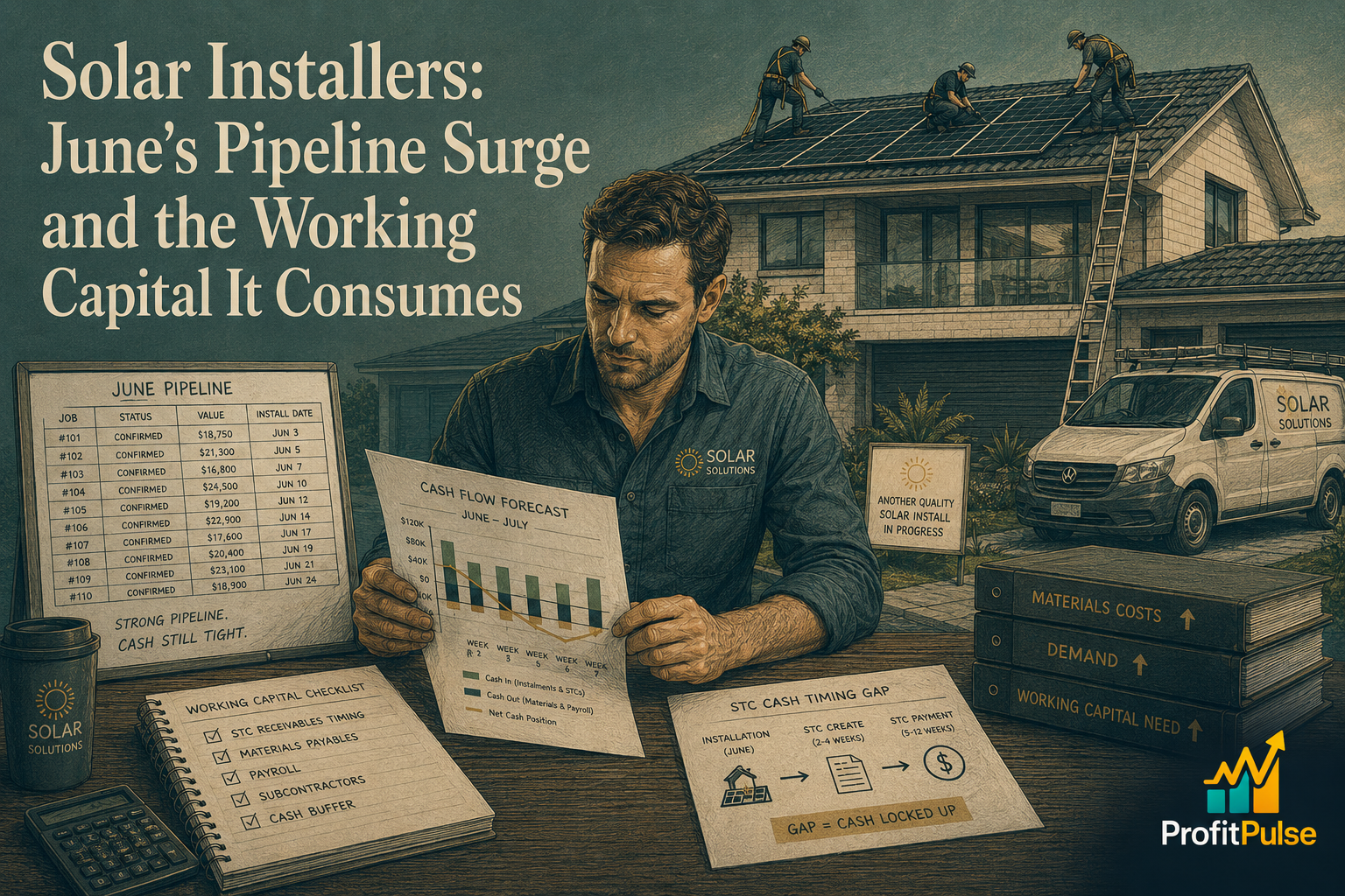 Solar Installers: June’s Pipeline Surge and the Working Capital It Consumes