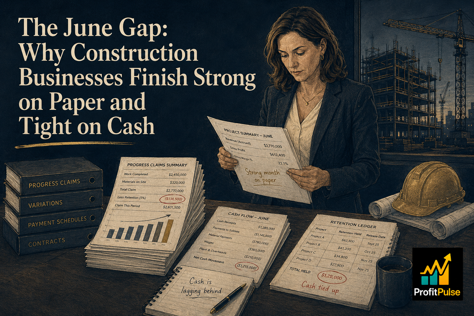 The June Gap: Why Construction Businesses Finish Strong on Paper and Tight on Cash