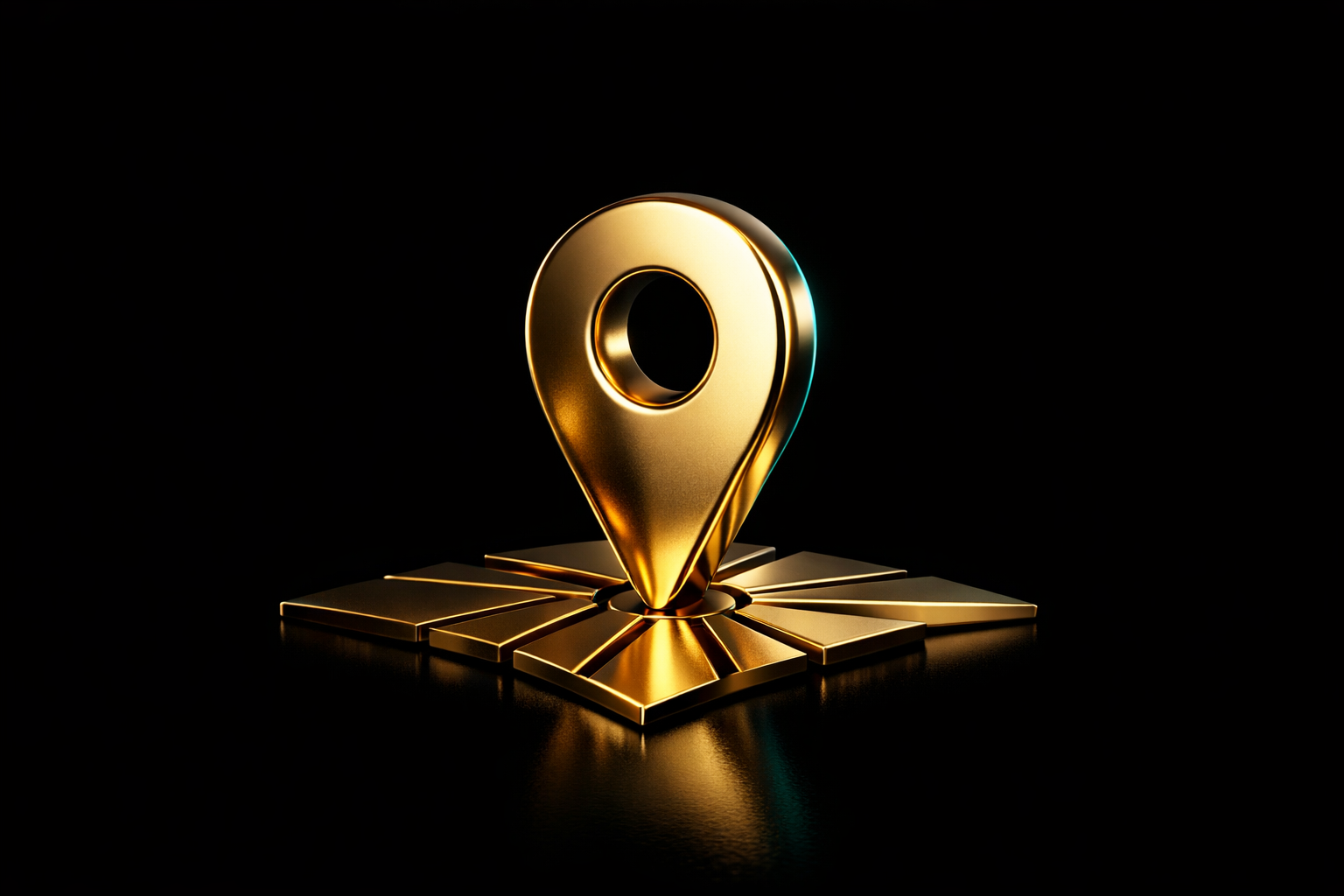 Gold map pin with an abstract grid of laneways, representing virtual CFO services in Melbourne