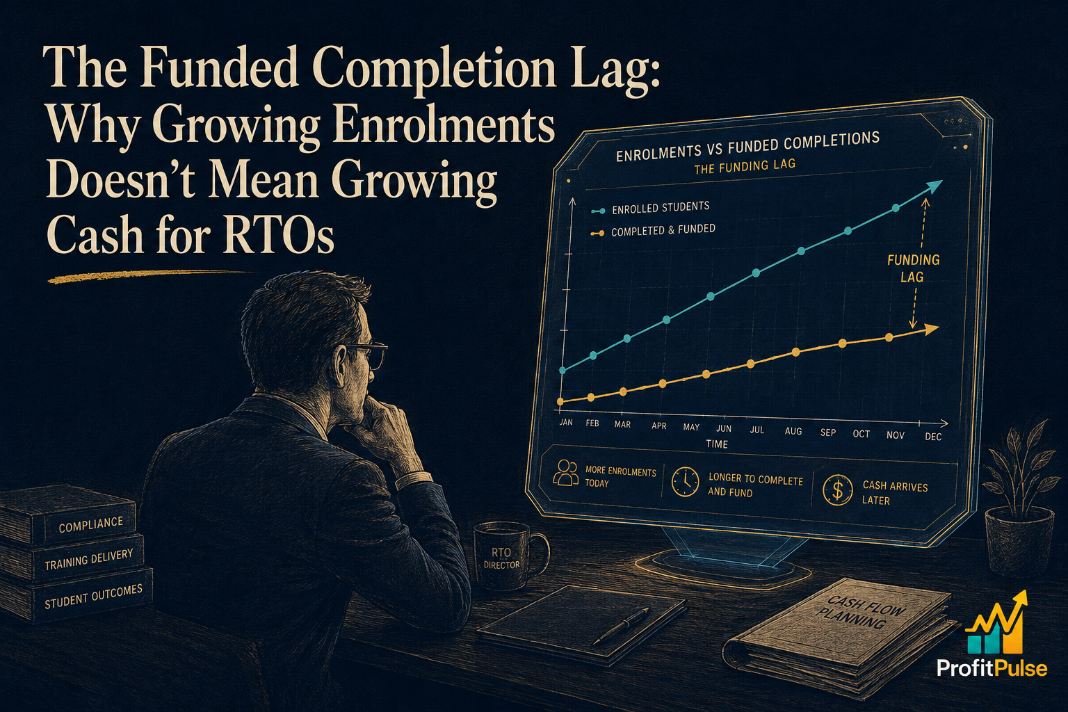 The Funded Completion Lag: Why Growing Enrolments Doesn't Mean Growing Cash for RTOs 35 The Funded Completion Lag: Why Growing Enrolments Doesn’t Mean Growing Cash for RTOs
