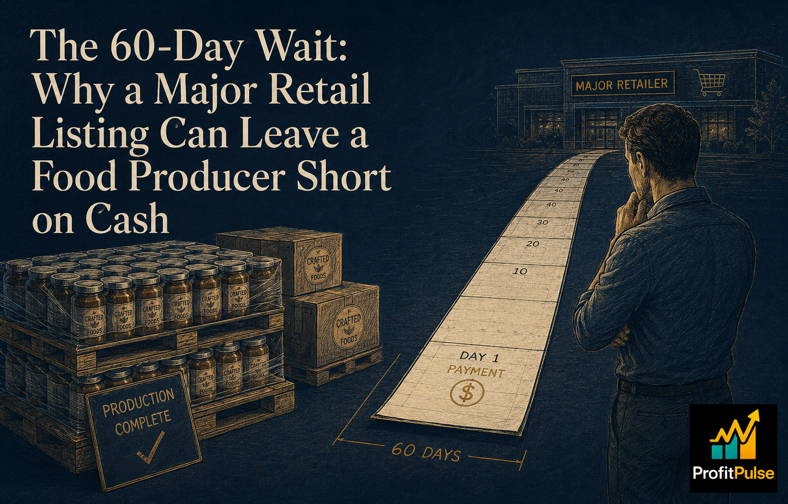 The 60-Day Wait: Why a Major Retail Listing Can Leave a Food Producer Short on Cash 14 The 60-Day Wait: Why a Major Retail Listing Can Leave a Food Producer Short on Cash