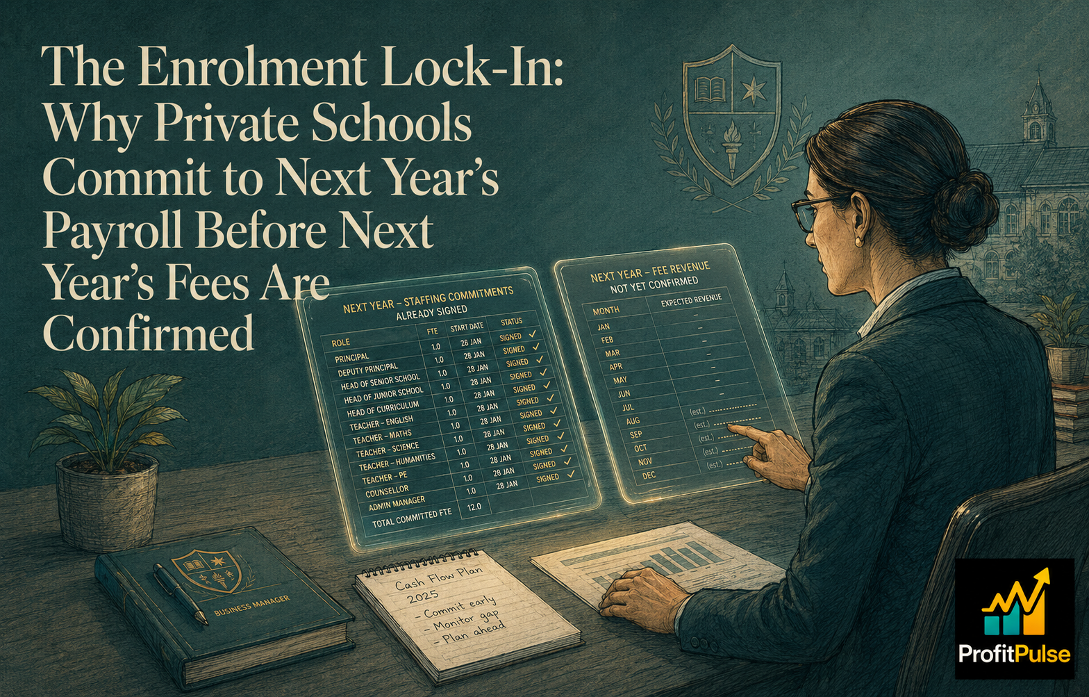 The Enrolment Lock-In: Why Private Schools Commit to Next Year's Payroll Before Next Year's Fees Are Confirmed 15 The Enrolment Lock-In: Why Private Schools Commit to Next Year’s Payroll Before Next Year’s Fees Are Confirmed